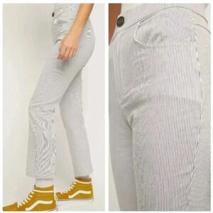 Free People Pants Medium Woman's Florence Crop Flare Striped White Size XS NWOT